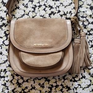 SOLD Michael Kors Dunn Suede Saddlebag